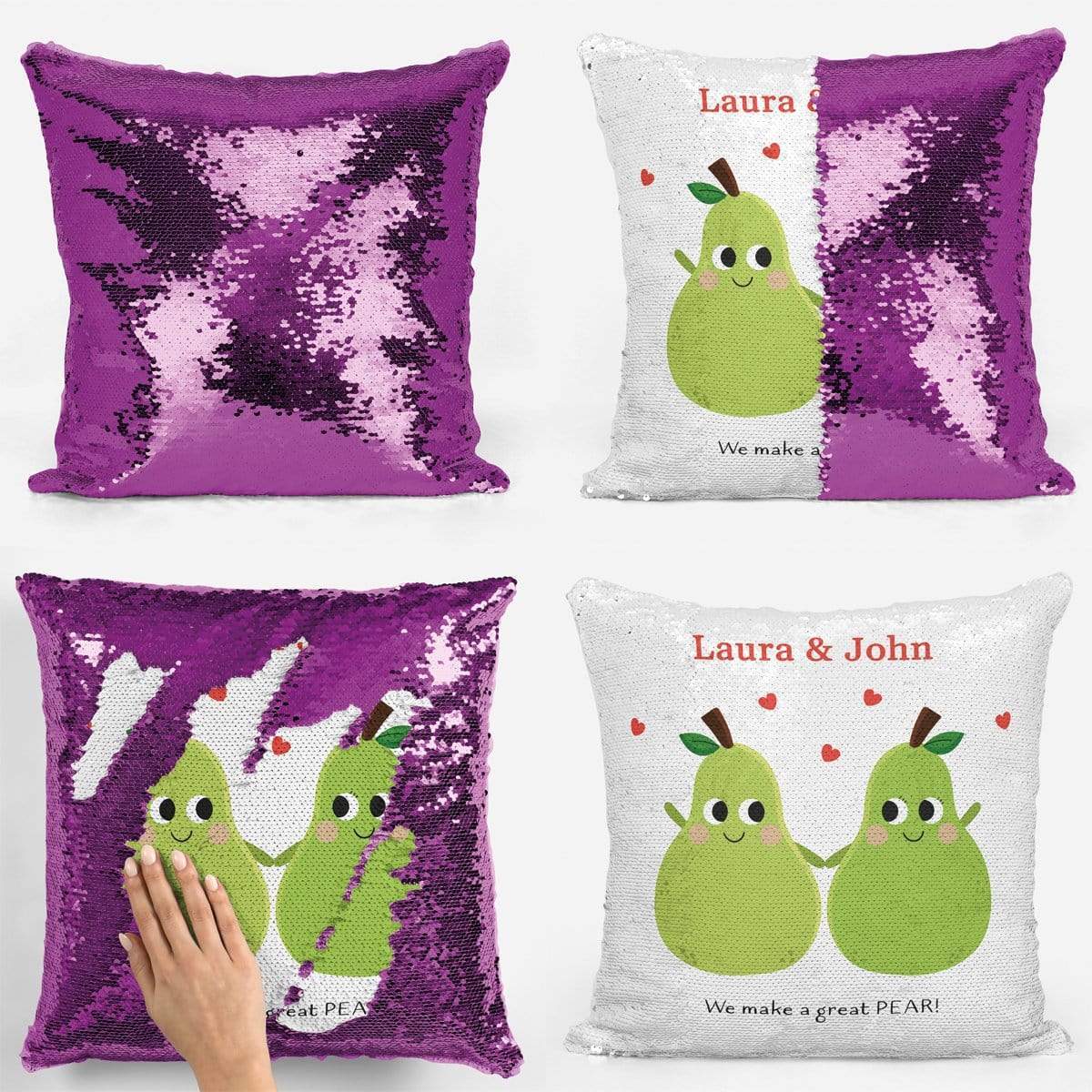 Great Pear Sequin Magic Cushion